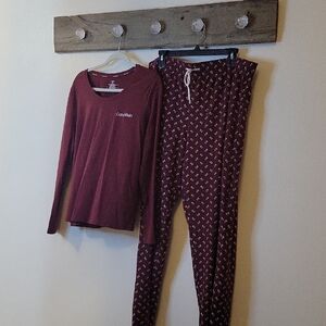 Calvin Klein Maroon Lounge Set SZ XL